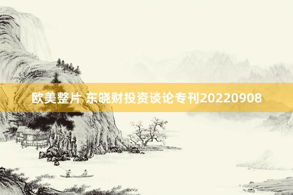 欧美整片 东晓财投资谈论专刊20220908