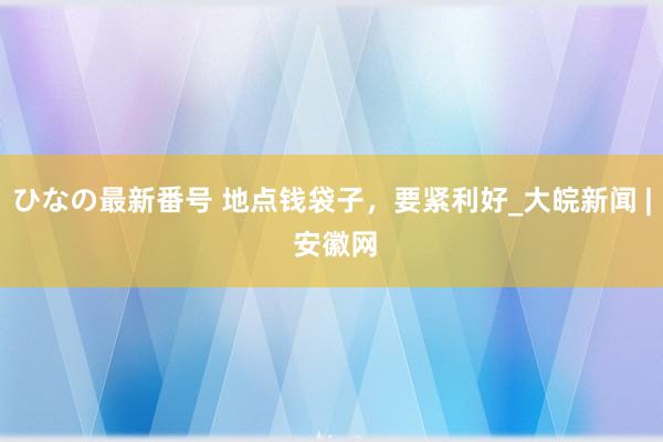 ひなの最新番号 地点钱袋子，要紧利好_大皖新闻 | 安徽网