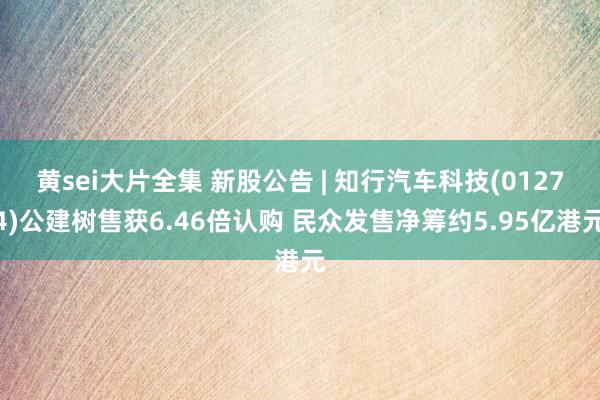 黄sei大片全集 新股公告 | 知行汽车科技(01274)公建树售获6.46倍认购 民众发售净筹约5.95亿港元