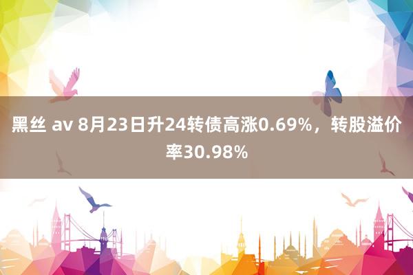 黑丝 av 8月23日升24转债高涨0.69%，转股溢价率30.98%